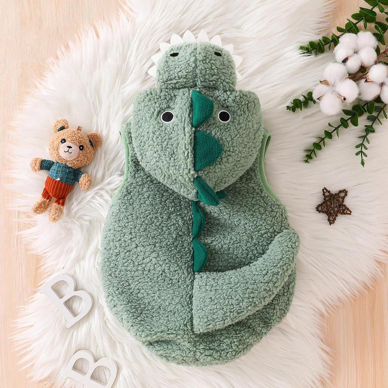 Dinosaur Costume for Kids, Cute Hooded Dinosaur Blanket Outfit, Soft Plush Animal Pajama Costume, Cozy Dress Up Gift for Boys and Girls