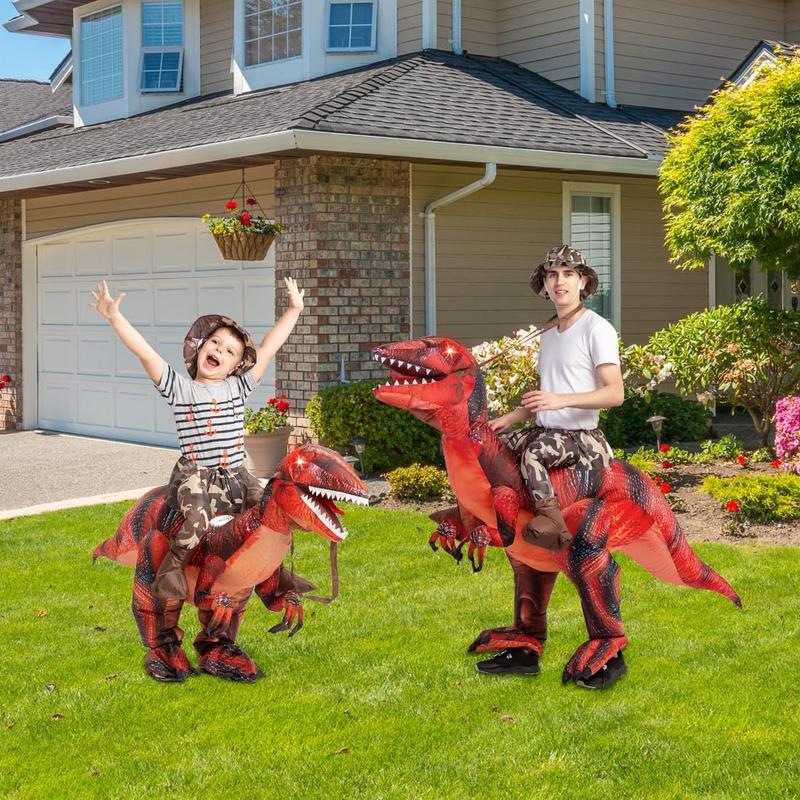 Inflatable Dinosaur Costume for Kids, T Rex Costume, Funny Halloween Costume Outfit, Party Dress Up Suit