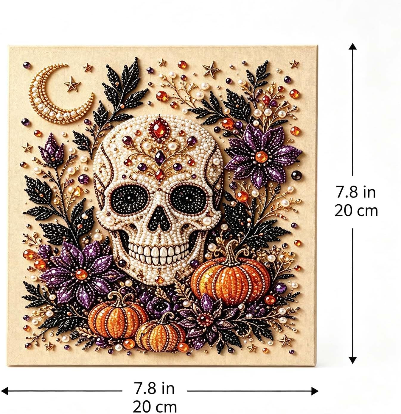 Halloween Ghost Pearl Art DIY Kit, Cute Ghost Bead Craft Set, Creative Handmade Halloween Decoration & Art Activity Kit for Kids, Teens and Adults