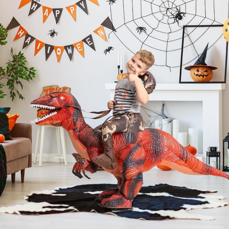 Inflatable Dinosaur Costume for Kids, T Rex Costume, Funny Halloween Costume Outfit, Party Dress Up Suit