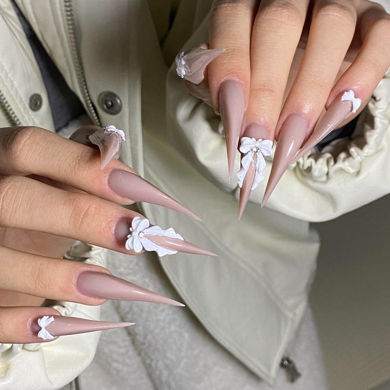 Pink Ombre Stiletto Nail Tips